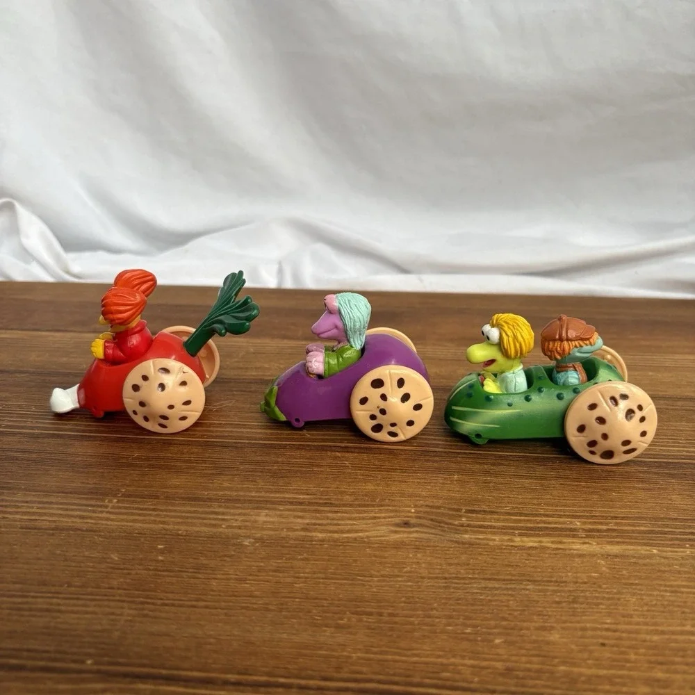 1988 McDonald's Fraggle Rock Red Gobo Wembley Vehicle Toys Lot 3 Jim Henson